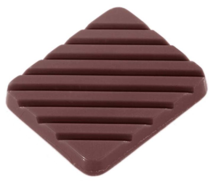 Chocolate World Frame Moulds - CW2267 - Caraque Striped - 6.5gm - 38x32x5mm