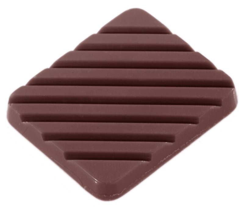 Chocolate World Frame Moulds - CW2267 - Caraque Striped - 6.5gm - 38x32x5mm