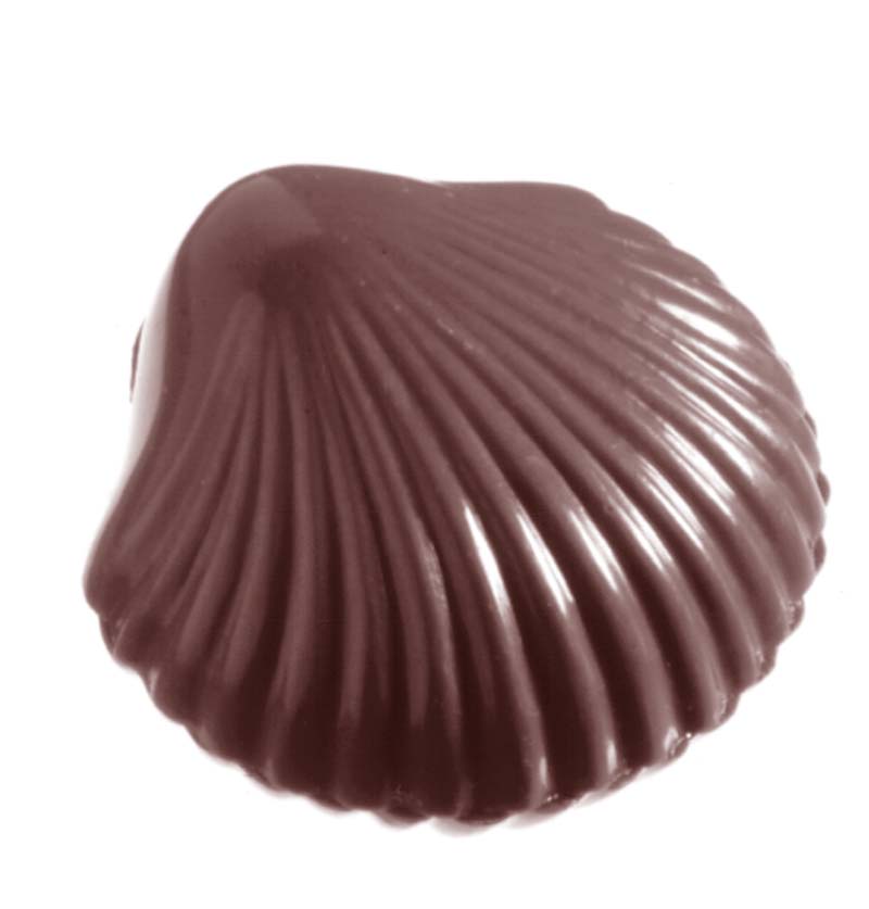 Chocolate World Frame Moulds - CW2281 - Small Shell - 5gm - 28x30x9mm