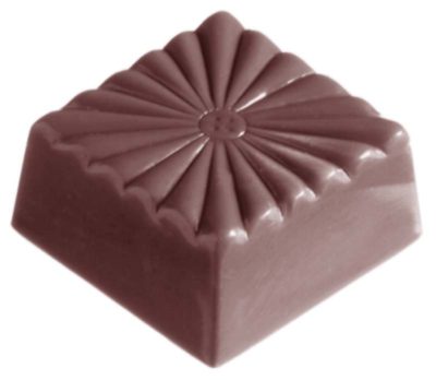 Chocolate World Frame Moulds - CW2285 - French Carre - 10gm - 26x26x13mm