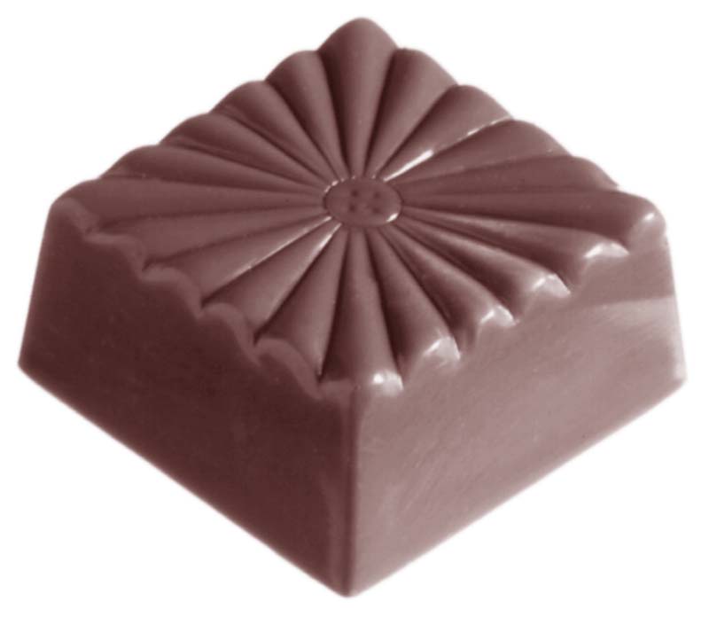 Chocolate World Frame Moulds - CW2285 - French Carre - 10gm - 26x26x13mm