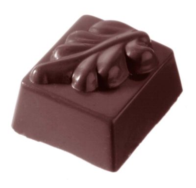 Chocolate World Frame Moulds - CW2298 - Rectangular Leaf - 16gm - 33x29x20mm