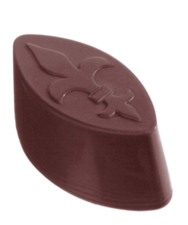 Chocolate World Frame Moulds - CW2304 - French Lily - 13gm - 44x21x18mm