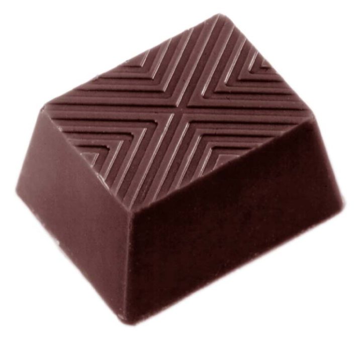 Chocolate World Frame Moulds - CW2307 - Square Lined - 10gm - 29x23x15mm