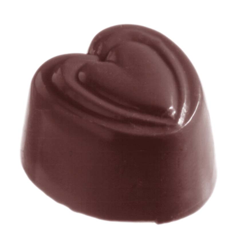 Chocolate World Frame Moulds - CW2316 - Heart - 13gm - 31x29x19mm