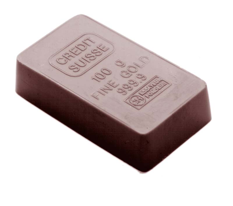 Chocolate World Frame Moulds - CW2327 - Nugget Of Gold - 19gm - 48x29x11mm