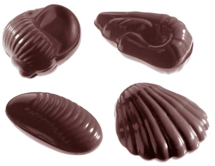Chocolate World Frame Moulds - CW2332 - Seafood 4 Fig. - 6gm - N/AxN/AxN/Amm