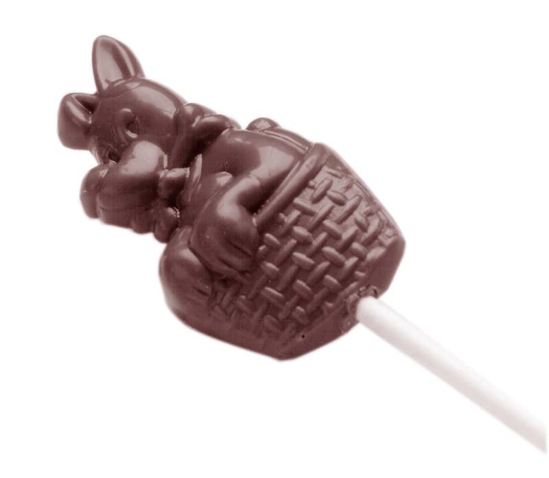 Chocolate World Frame Moulds - CW2347 - Lollipop Dog - 10gm - 67x34x11mm