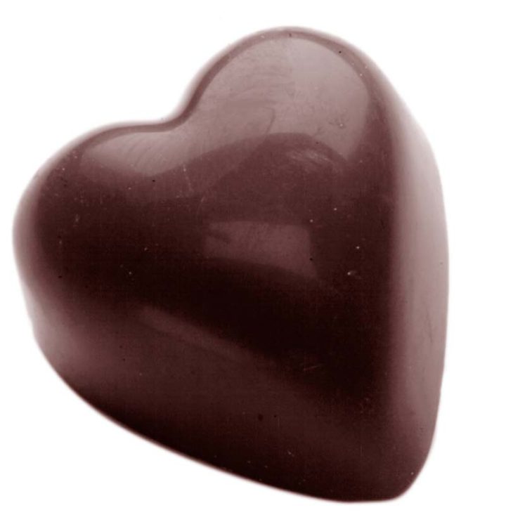 Chocolate World Frame Moulds - CW2348 - Small Puffy Heart 14 Gr - 14gm - 33x34x17mm