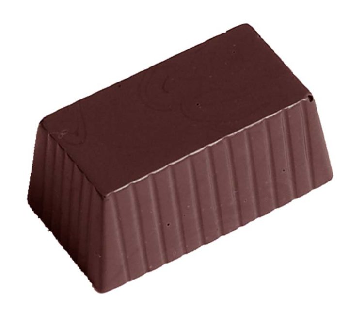 Chocolate World Frame Moulds - CW2357 - Square Block - 10gm - 34x18x15mm