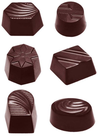 Chocolate World Frame Moulds - CW2371 - Assortment Small 6 Fig. - 7gm - N/AxN/AxN/Amm