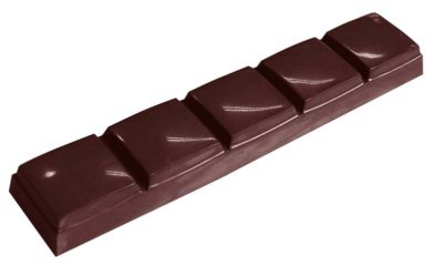 Chocolate World Frame Moulds - CW2377 - Bar Block 5 - 40gm - 130x25x12mm