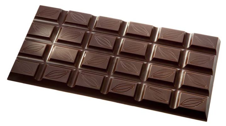 Chocolate World Frame Moulds - CW2398 - Tablet Cocoa Bean - 90gm - 156x77x8mm