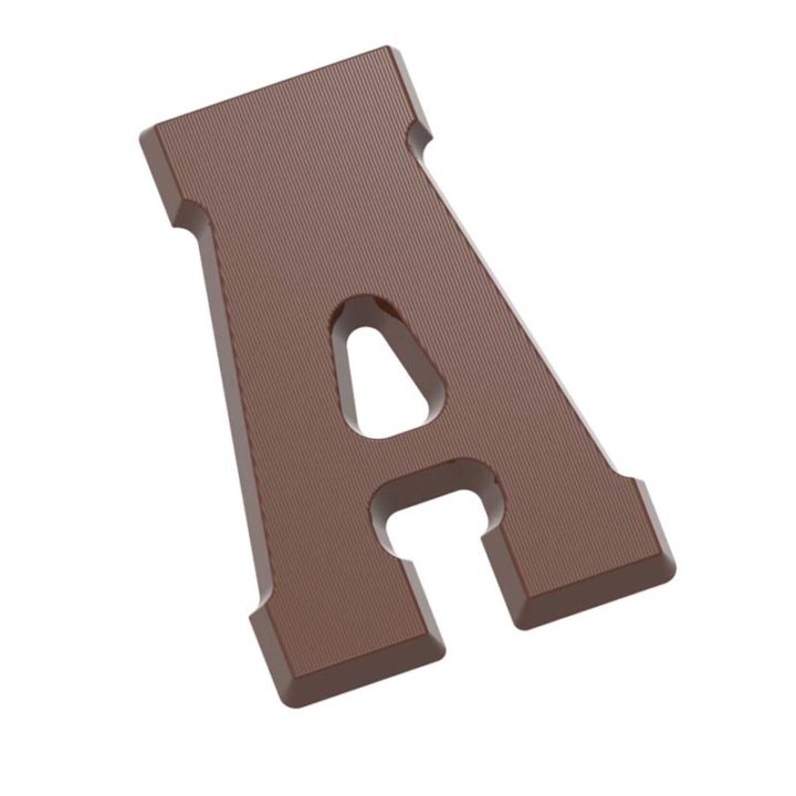 Chocolate World Frame Moulds - CW2400 - Letter A 135 Gr - 135gm - 140.8x105.6x14.66mm