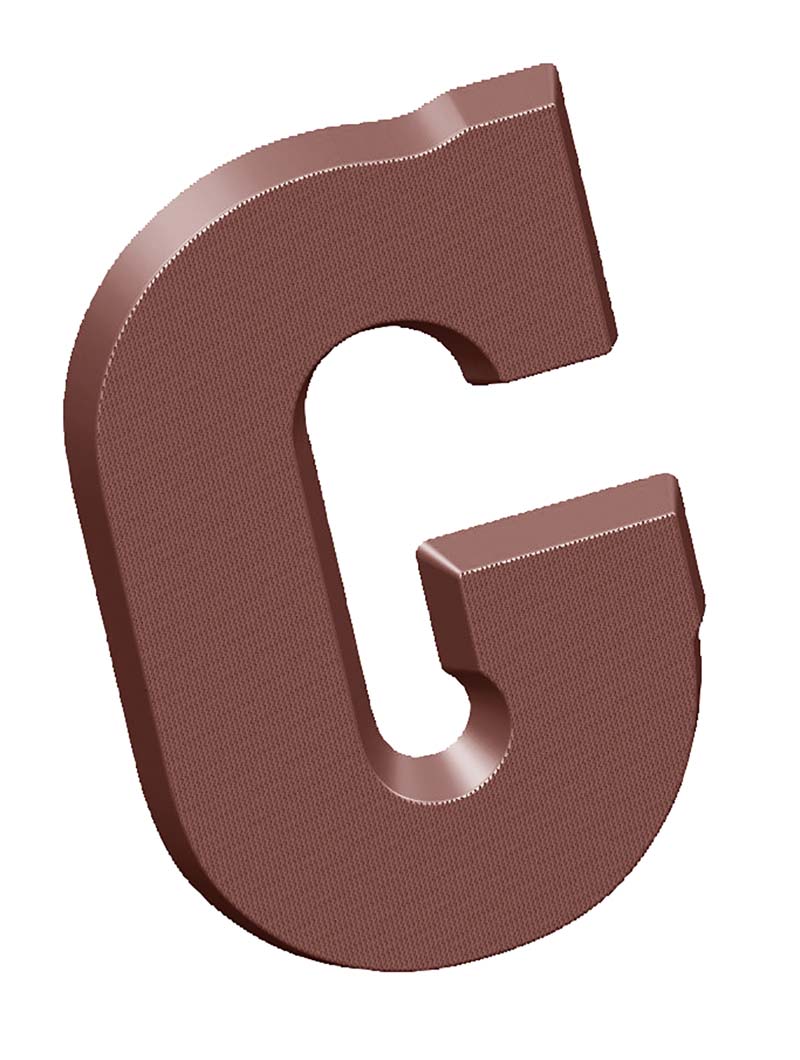 Chocolate World Frame Moulds - CW2406 - Letter G 135 Gr - 135gm - 140.77x104.3x14.54mm