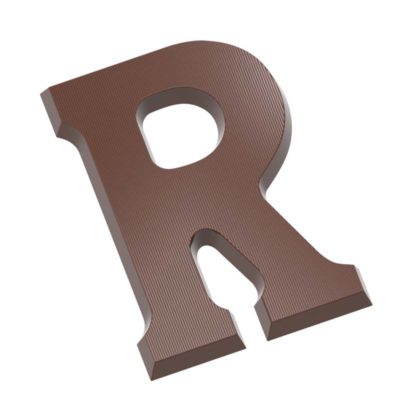 Chocolate World Frame Moulds - CW2417 - Letter R 135 Gr - 135gm - 140.77x102.17x11.9mm