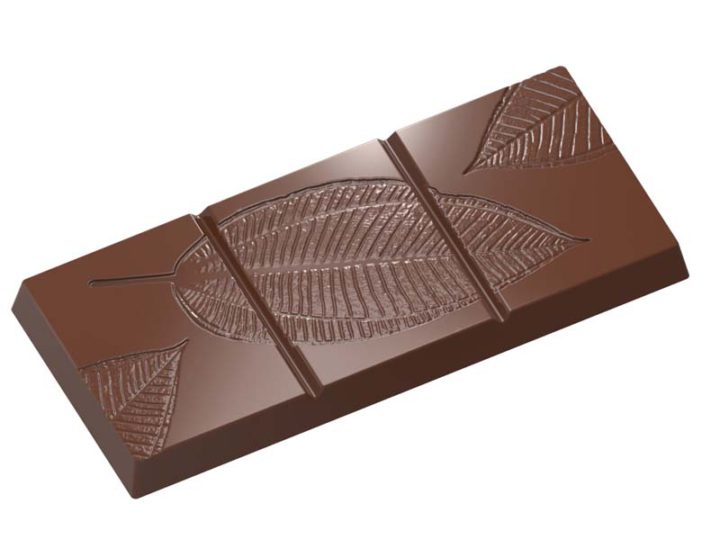 Chocolate World Frame Moulds - CW2433 - Tablet Leaf 52 Gr - 52gm - 113.5x50x9mm