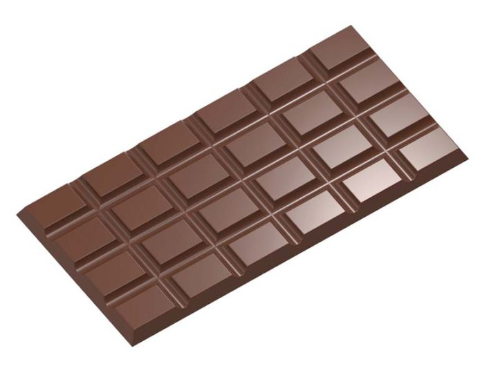 Chocolate World Frame Moulds - CW2438 - Tablet 4X6 Rectangle - 70gm - 156x77x6mm