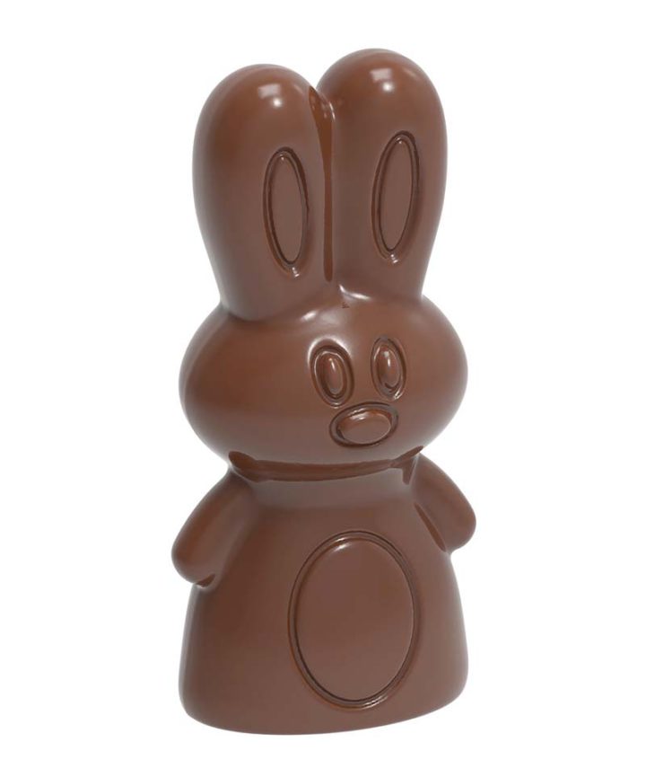 Chocolate World Frame Moulds - CW2441 - Rabbit - 8.5gm - 55x25.5x10mm