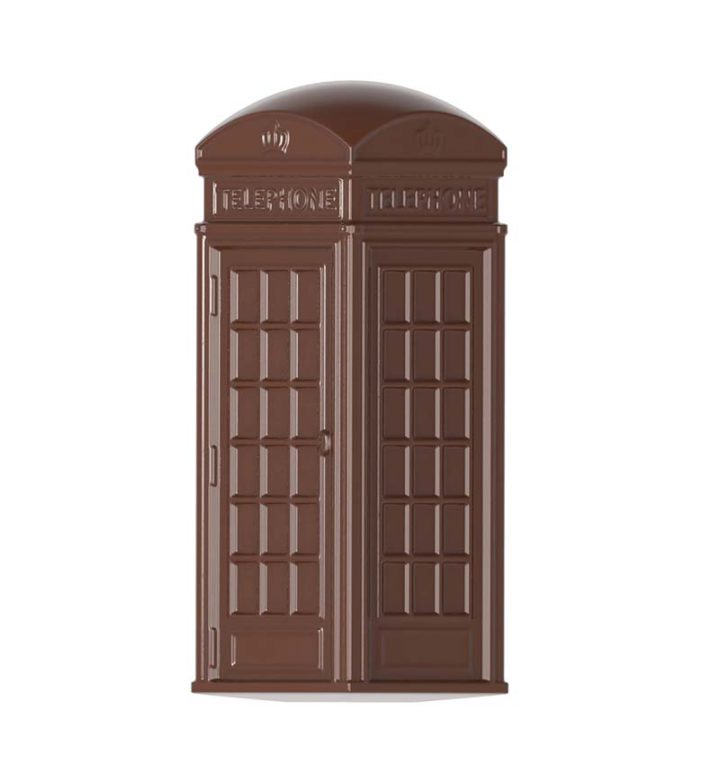 Chocolate World Frame Moulds - CW2446 - Telephone Booth - 6.5gm - 44x22x11mm