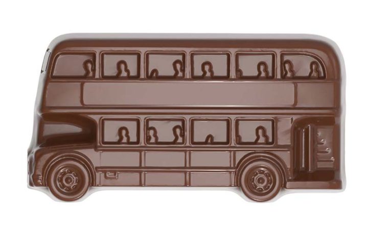 Chocolate World Frame Moulds - CW2447 - Double Decker Bus - 6gm - 38x20x8mm