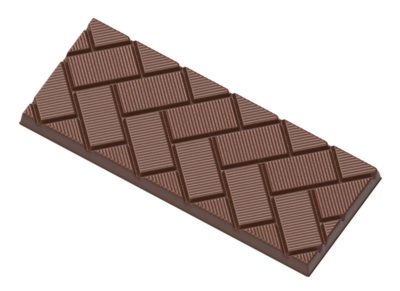 Chocolate World Frame Moulds - CW2453 - Tablet Oblique Cubes - 74gm - 145x58x8mm