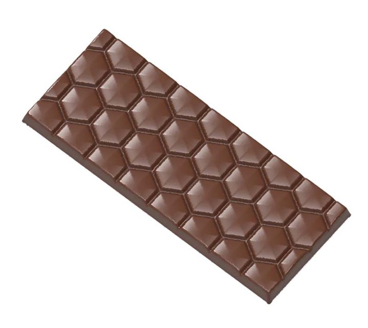 Chocolate World Frame Moulds - CW2454 - Tablet Honeycomb - 68.5gm - 145x58x7.5mm
