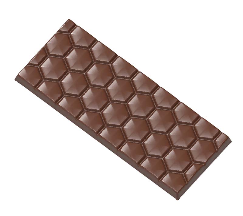 Chocolate World Frame Moulds - CW2454 - Tablet Honeycomb - 68.5gm - 145x58x7.5mm