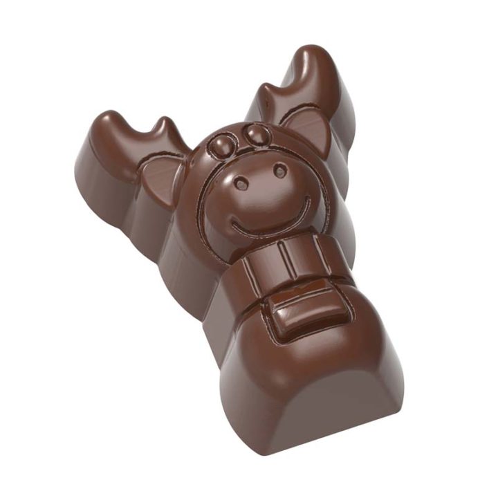 Chocolate World Frame Moulds - CW2455 - Moose - 11gm - 39x29x19.5mm
