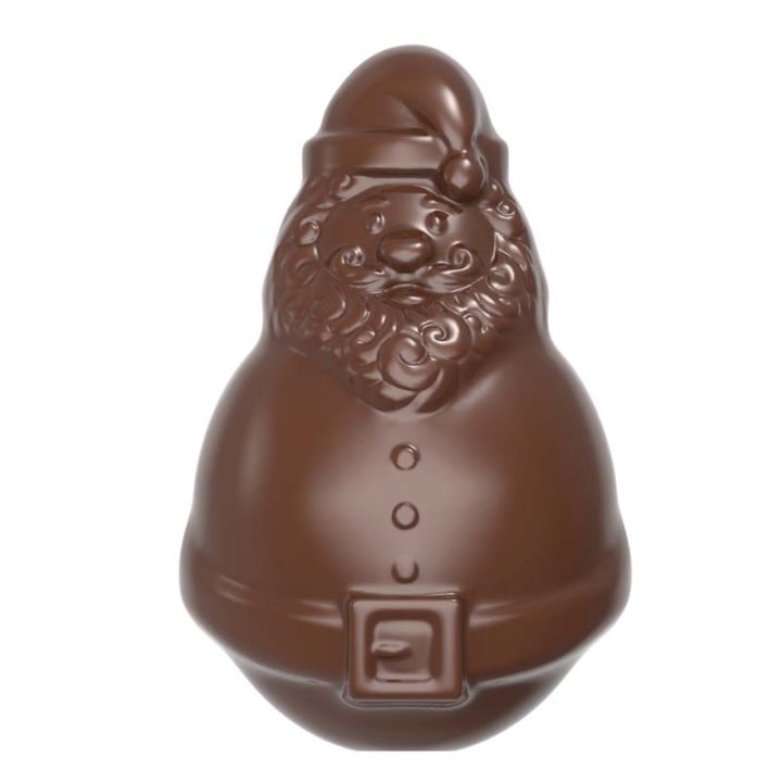 Chocolate World Frame Moulds - CW2456 - Spherical Santa Claus - 16gm - 42.5x27x27mm
