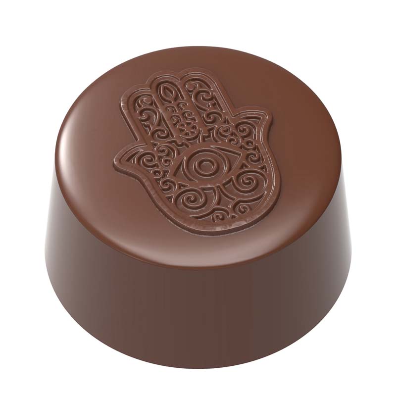 Chocolate World Frame Moulds - CW2466 - Fatima'S Hand - 13.5gm - 31x31x16.5mm