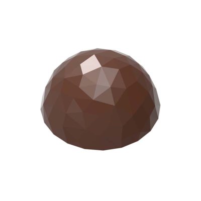 Chocolate World Frame Moulds - CW2470 - Half Sphere Facet Ø 30mm - 8.5gm - 30x30x15mm