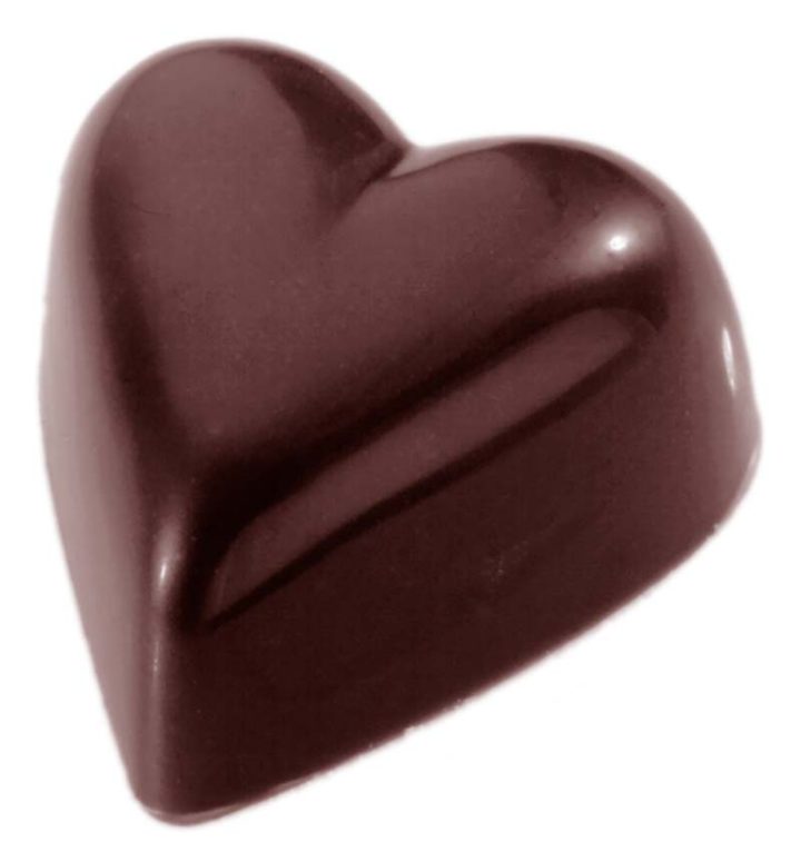 Chocolate World Frame Moulds - CW2473 - Heart - 11gm - 33x31x15mm