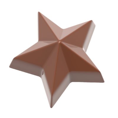 Chocolate World Frame Moulds - CW2487 - Star - 10.5gm - 42.5x44.5x17.5mm
