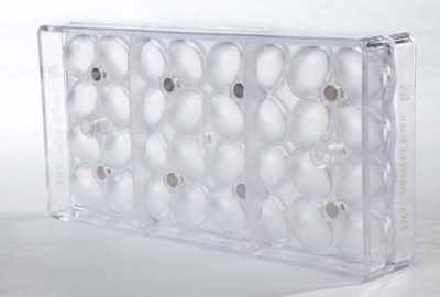 Chocolate World Frame Moulds - CW3757 - Magnetic Striped Egg 30mm - 4gm - 30x22x11mm
