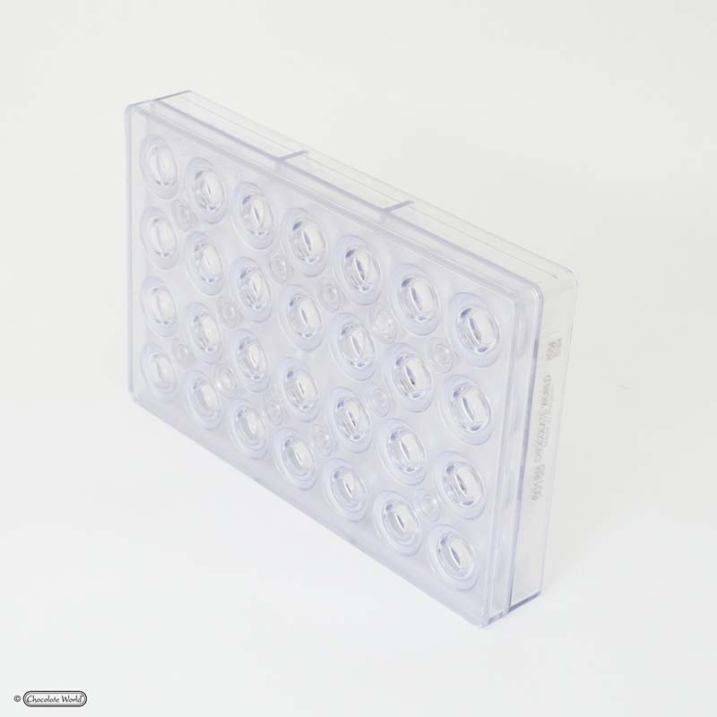 Chocolate World Frame Moulds - CW6018 - Truffles - 12.5gm - 27xN/Ax29mm