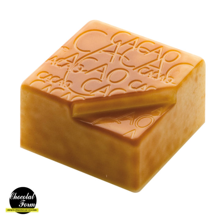 Chocolate World Frame Moulds - CWI_CF0204 - Praline Square Texture Cocoa - 9gm - 25x25x12mm