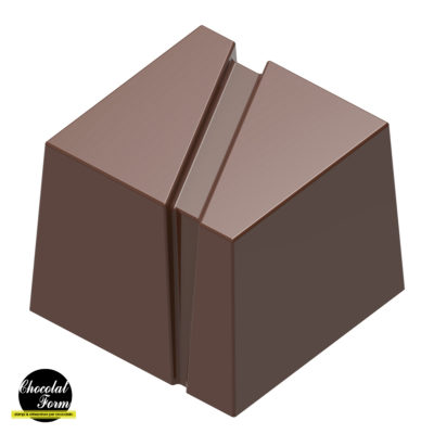 Chocolate World Frame Moulds - CWI_CF0236 - Cube With Stripe - 14.5gm - 25x25x20mm