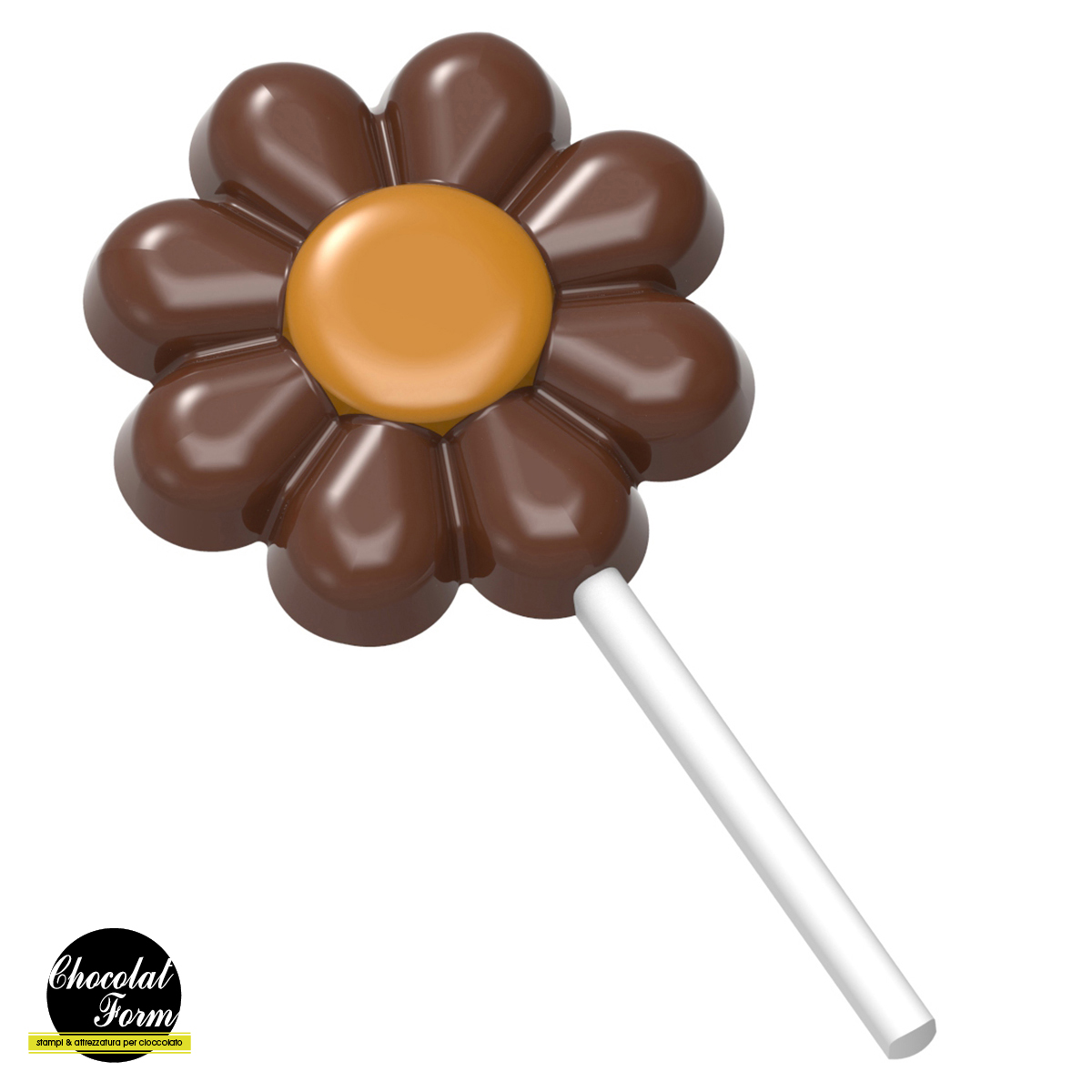 Chocolate World Frame Moulds - CWI_CF0241 - Lollipop Flower - 22gm - 59x59x10.5mm