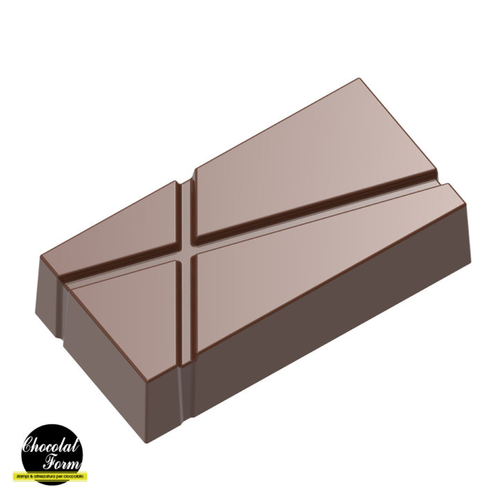Chocolate World Frame Moulds - CWI_CF0242 - Rectangle With Stripes - 9.5gm - 40x20x10mm
