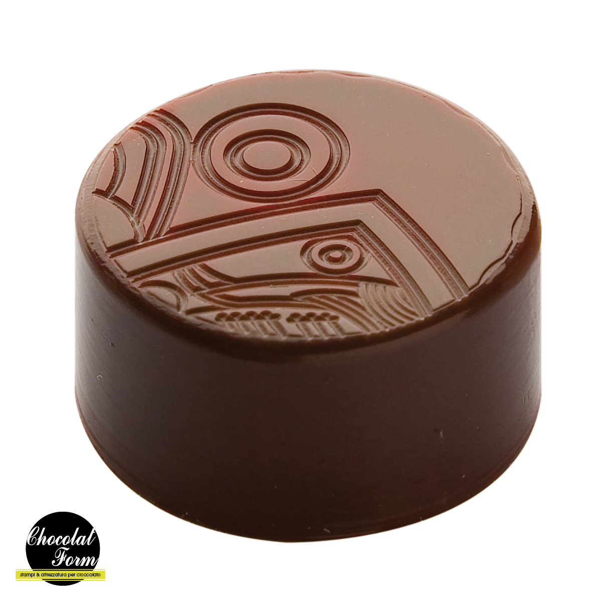 Chocolate World Frame Moulds - CWI_CF0301 - Praline Round Aztec Calendar - 9gm - 27x27x14mm