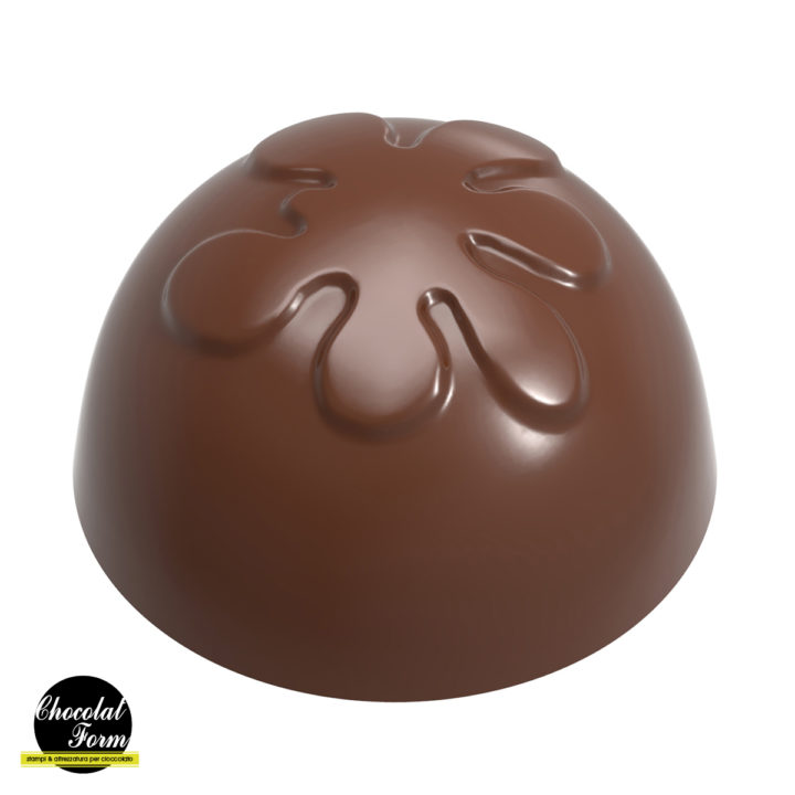 Chocolate World Frame Moulds - CWI_CF0306 - Dome Decoration - Alessandro Racca - 8.5gm - 28x28x16mm