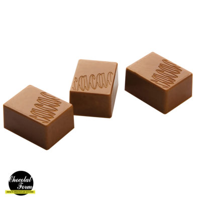 Chocolate World Frame Moulds - CWI_CF0401 - Praline Rectangle Cocoa Logo - 9gm - 27.5x20.5x14mm