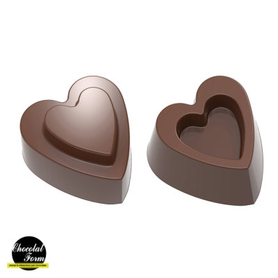 Chocolate World Frame Moulds - CWI_CF0607 - Pair Of Hearts - 9gm - 28x28x16mm