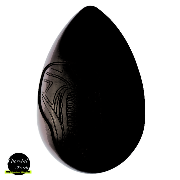 Chocolate World Egg Moulds - CWI_CF0703 - Egg 200 X 130mm Decoration Cocoa Bean - 130x130x200mm