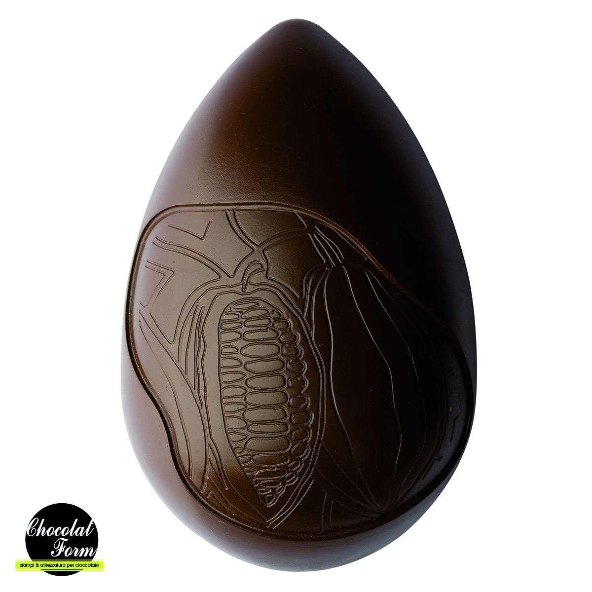 Chocolate World Egg Moulds - CWI_CF0703 - Egg 200 X 130mm Decoration Cocoa Bean - 130x130x200mm