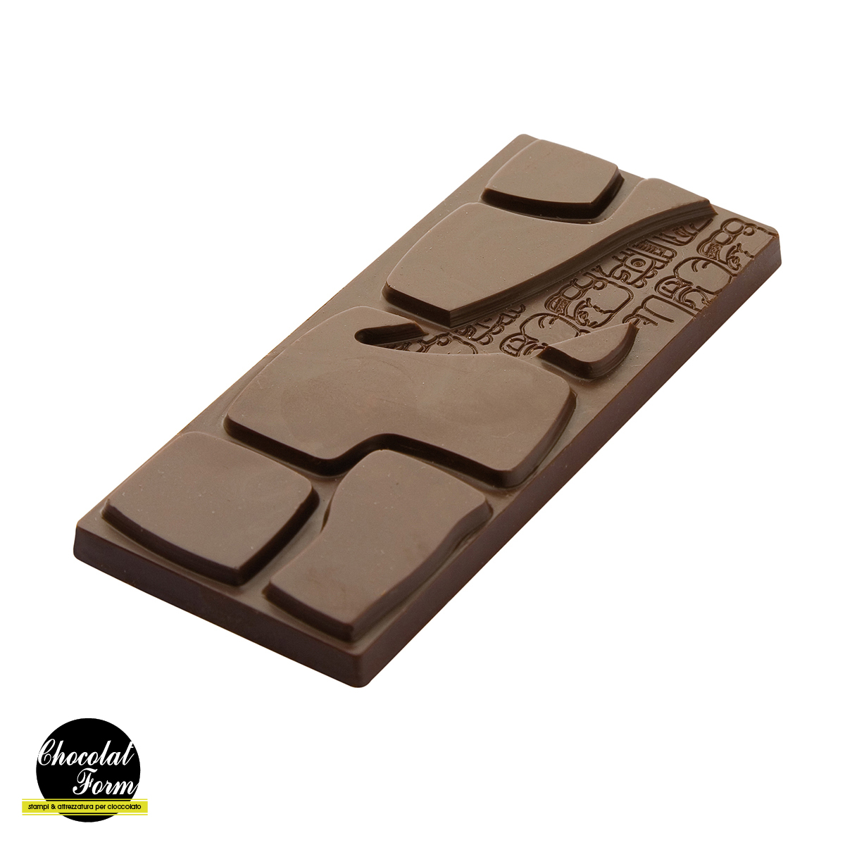 Chocolate World Frame Moulds - CWI_CF0804 - Tablet 50 Gr Glifi Pietra - 50gm - 118x50x9mm