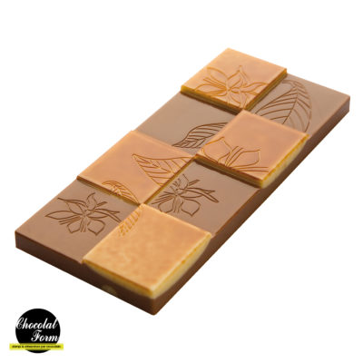 Chocolate World Frame Moulds - CWI_CF0807 - Tablet 50 Gr Flowers And Leaves - 50gm - 118x50x9mm