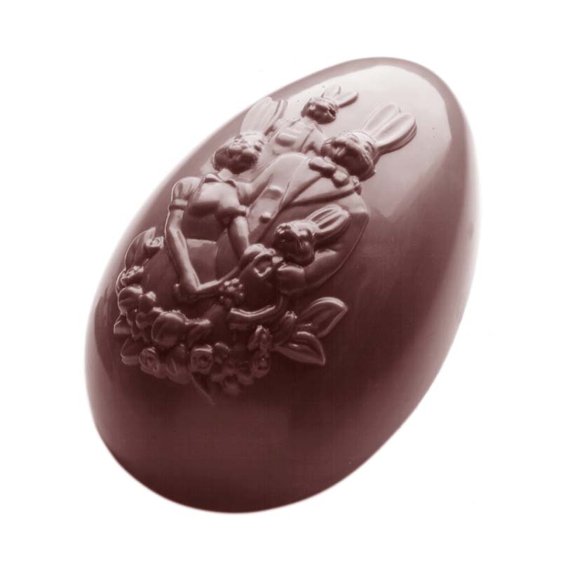 Chocolate World Egg Moulds - E7007/135 - Egg Rabbit 135mm - 135x90x45mm