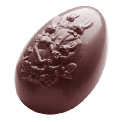 Chocolate World Egg Moulds - E7007/175 - Egg Rabbit 175mm - 175x115x55mm